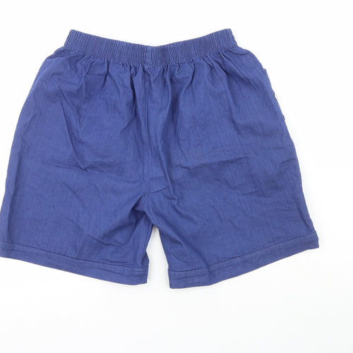 Mundo Womens Blue  Cotton Cut-Off Shorts Size L L7 in Regular