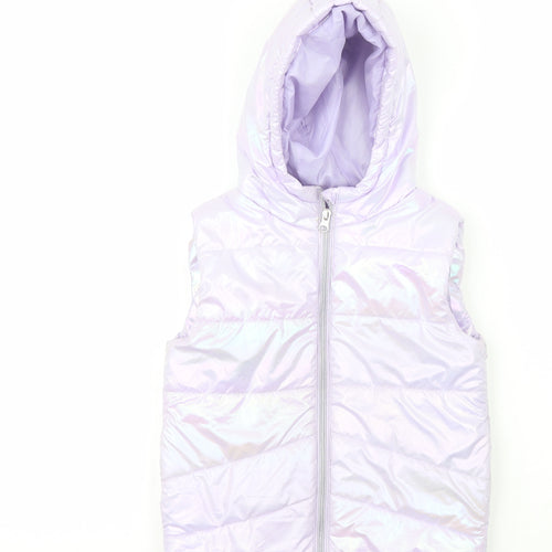 Dunnes Girls Purple   Gilet Coat Size 6-7 Years