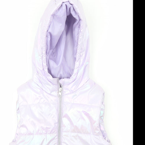 Dunnes Girls Purple   Gilet Coat Size 6-7 Years