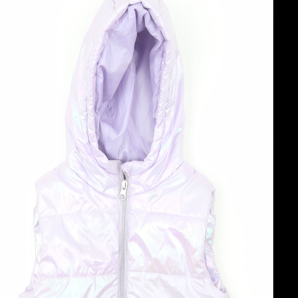 Dunnes Girls Purple   Gilet Coat Size 6-7 Years