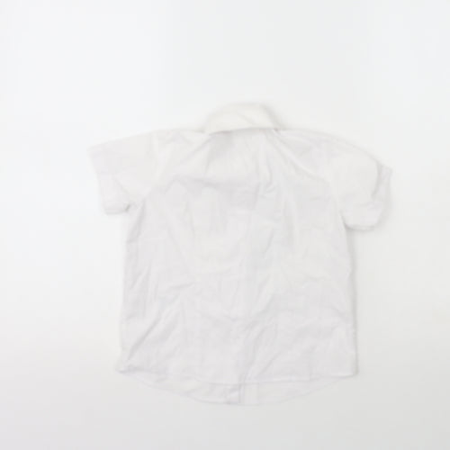 George Girls White  Polyester Basic Button-Up Size 4-5 Years Collared