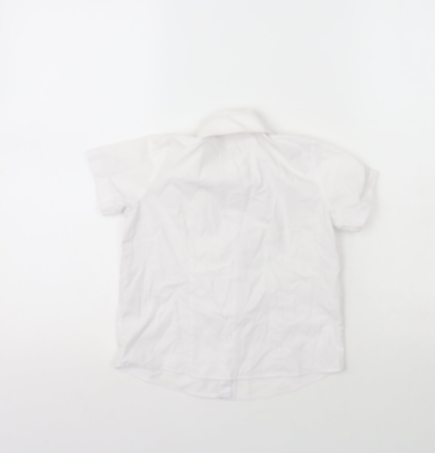 George Girls White  Polyester Basic Button-Up Size 4-5 Years Collared