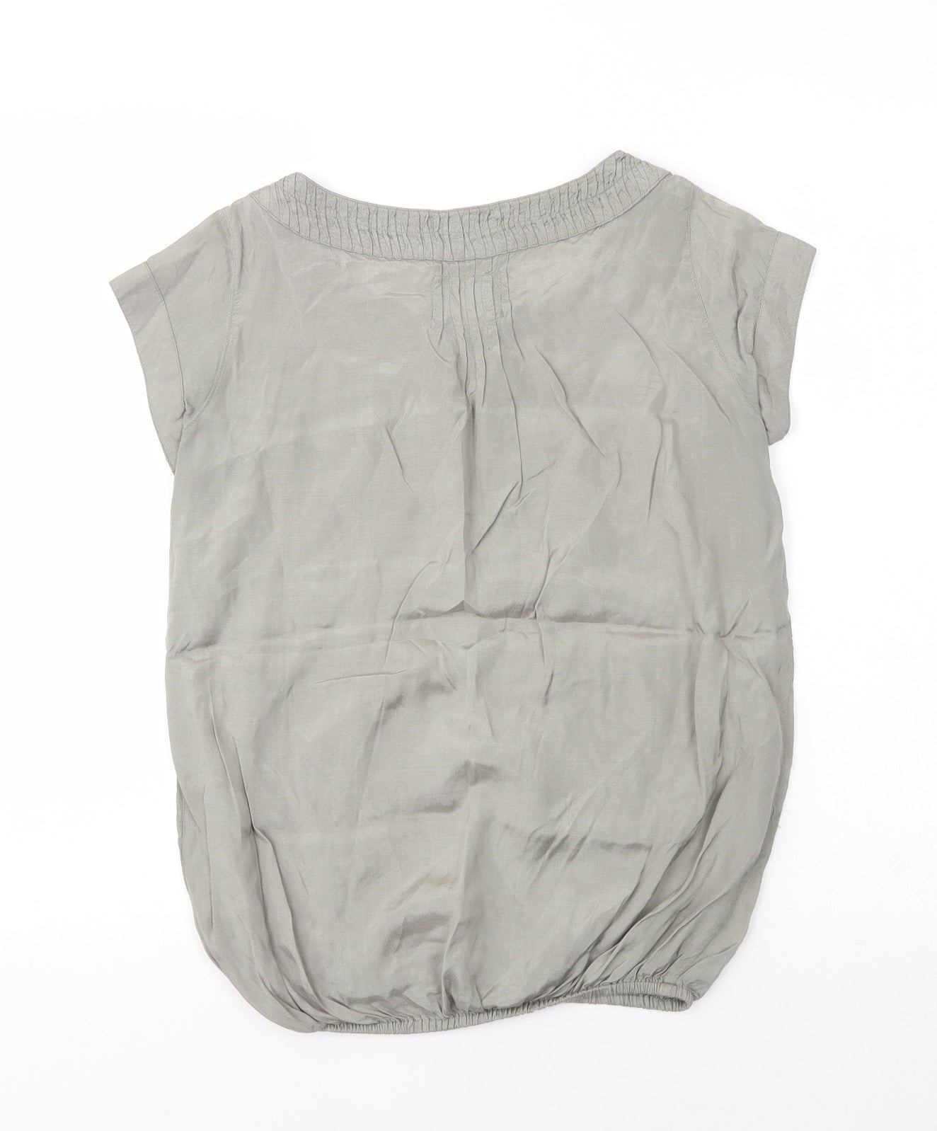 River Island Womens Green  Viscose Basic T-Shirt Size 6 Boat Neck