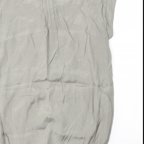 River Island Womens Green  Viscose Basic T-Shirt Size 6 Boat Neck