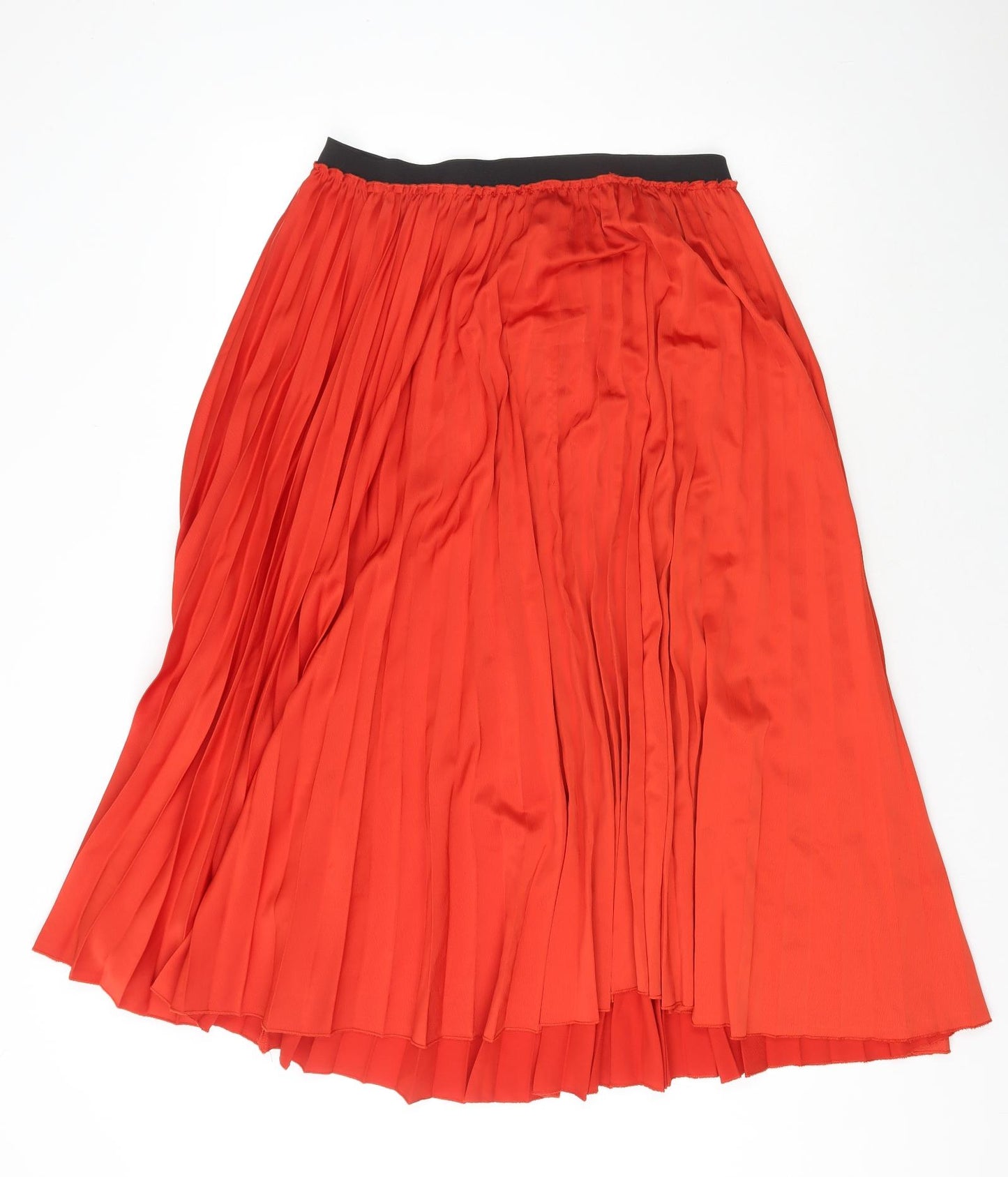 F&F Womens Red  Polyester Pleated Skirt Size 16