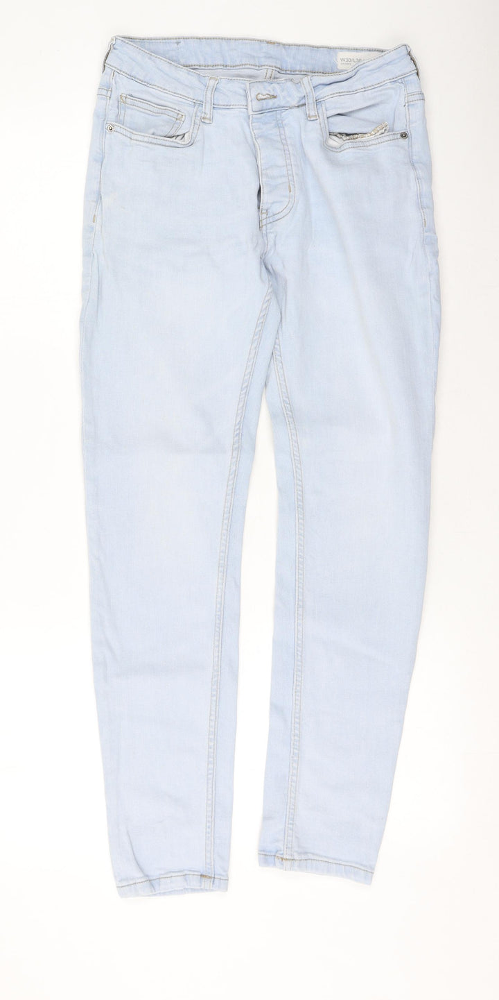 Denim & Co. Womens Blue Cotton Skinny Jeans Size 30 L30 in Regular