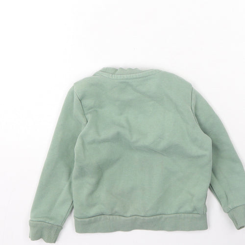 George Girls Green  Cotton Pullover Sweatshirt Size 2 Years