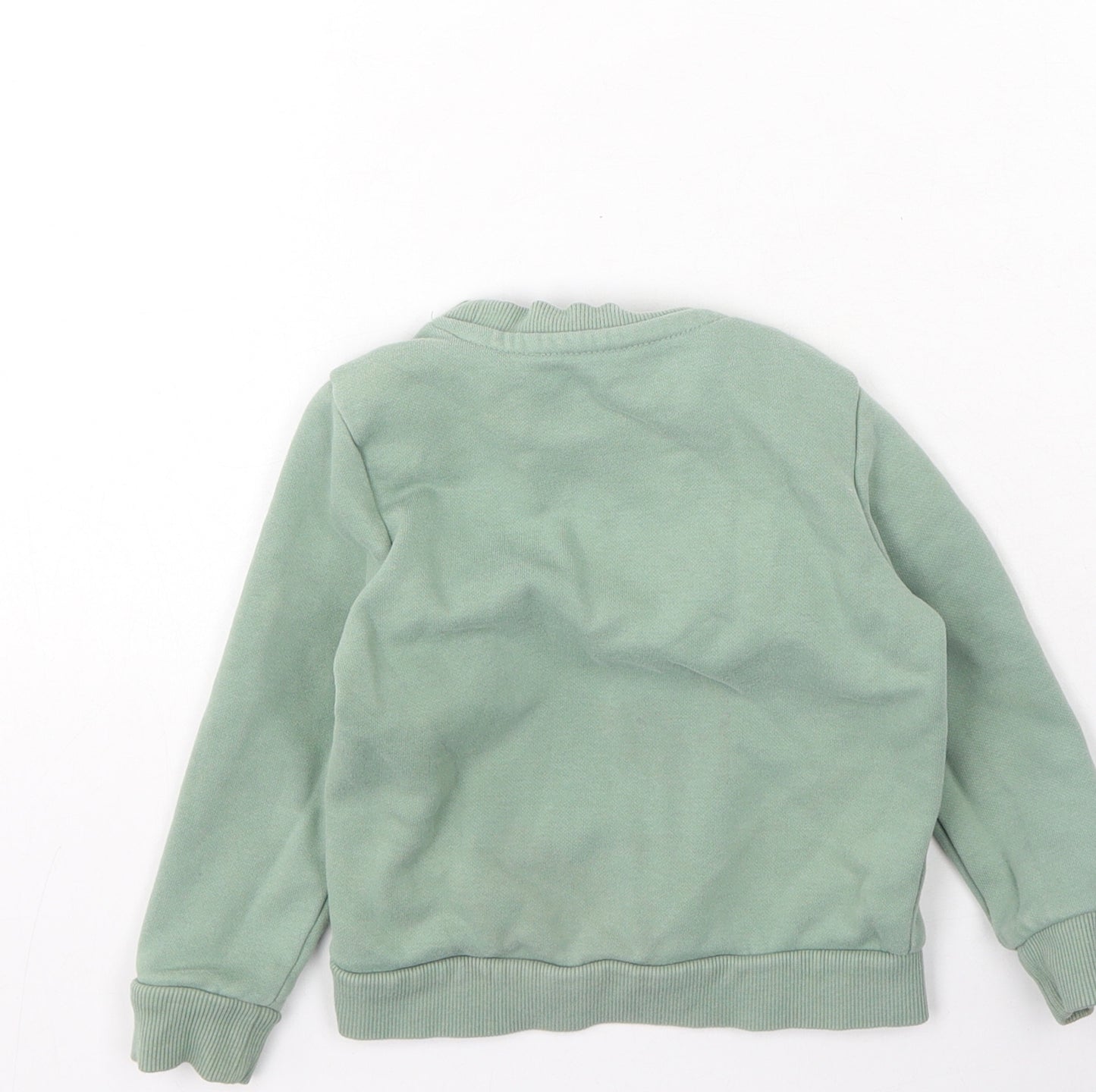 George Girls Green  Cotton Pullover Sweatshirt Size 2 Years