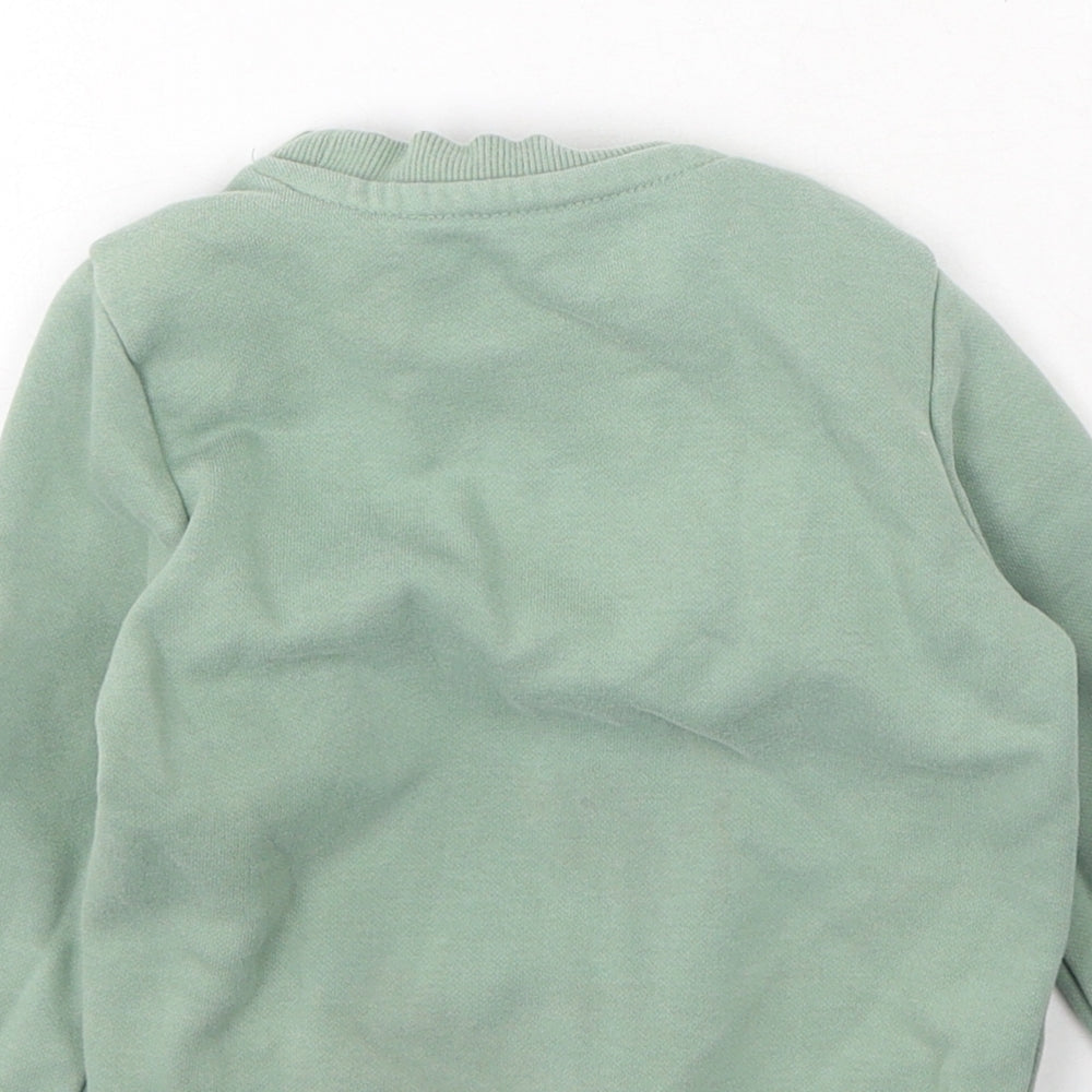 George Girls Green  Cotton Pullover Sweatshirt Size 2 Years