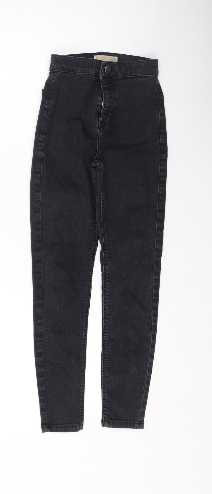 Topshop Womens Grey Cotton Skinny Jeans Size 24 L28 in Regular