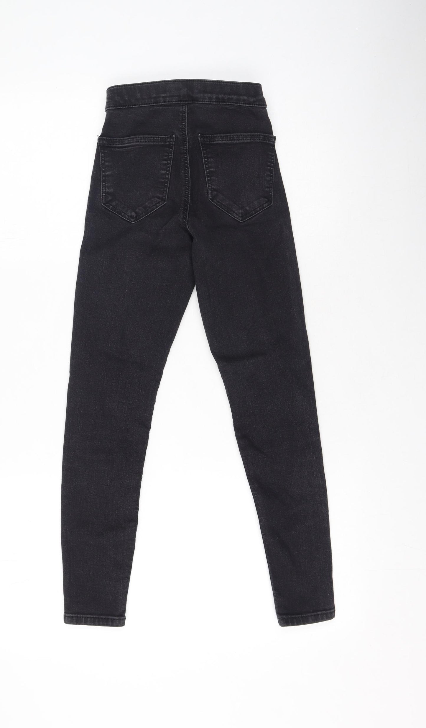 Topshop Womens Grey  Cotton Skinny Jeans Size 24 L28 in Regular