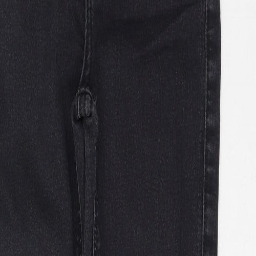Topshop Womens Grey  Cotton Skinny Jeans Size 24 L28 in Regular