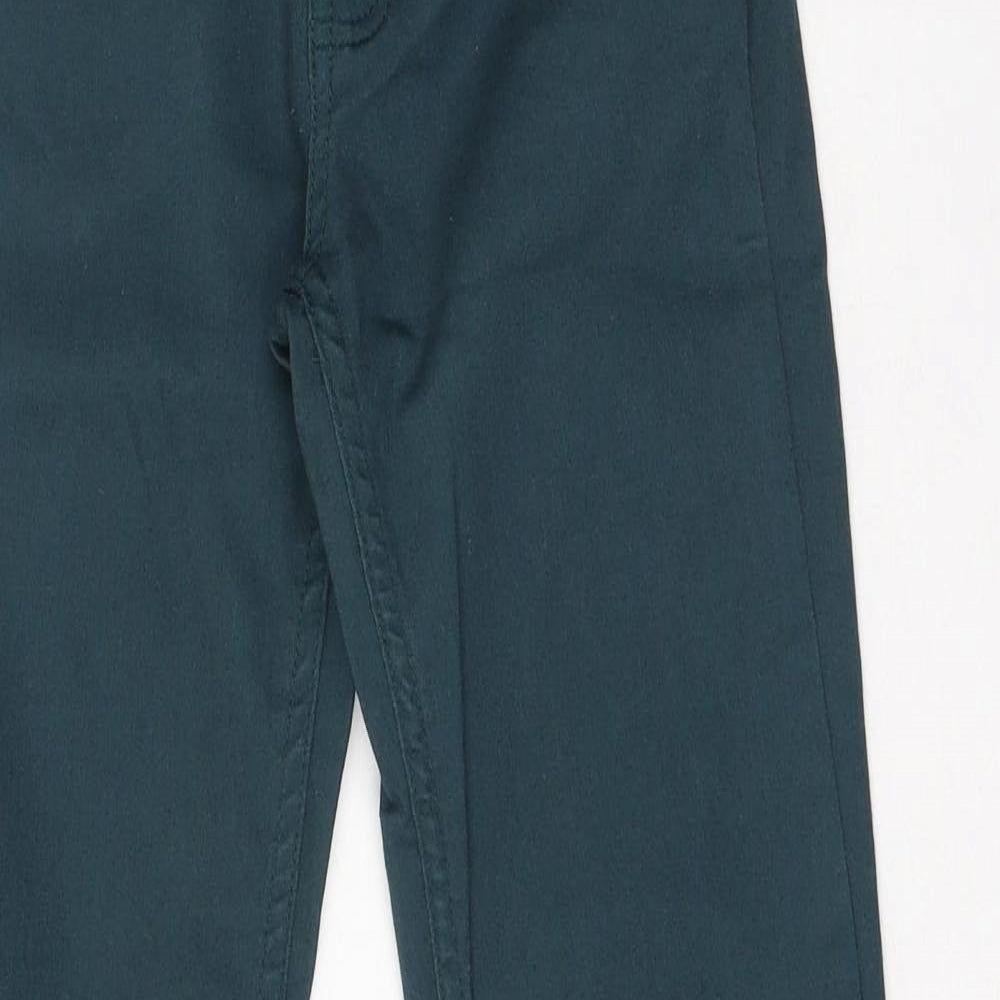 H&M Womens Green  Cotton Skinny Jeans Size 32 L28 in Regular