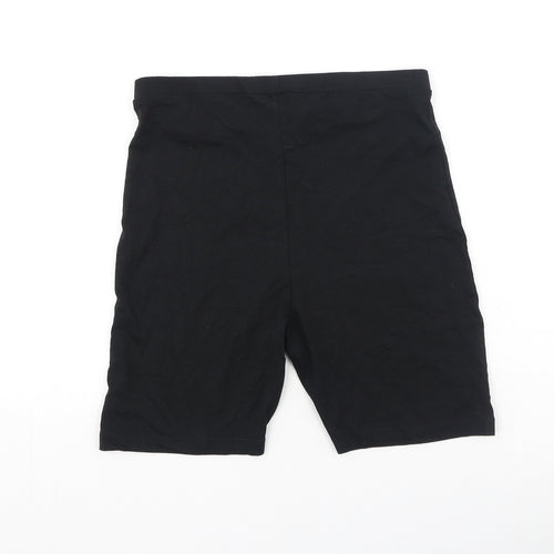 Primark Womens Black  Cotton Sweat Shorts Size S L6 in Regular