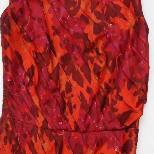 Coast Womens Multicoloured Floral Polyester Bodycon  Size 12  Round Neck
