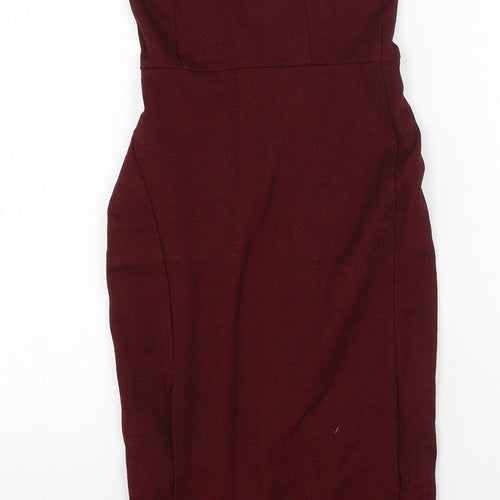 FOREVER 21 Womens Red  Polyester Bodycon  Size S  Off the Shoulder