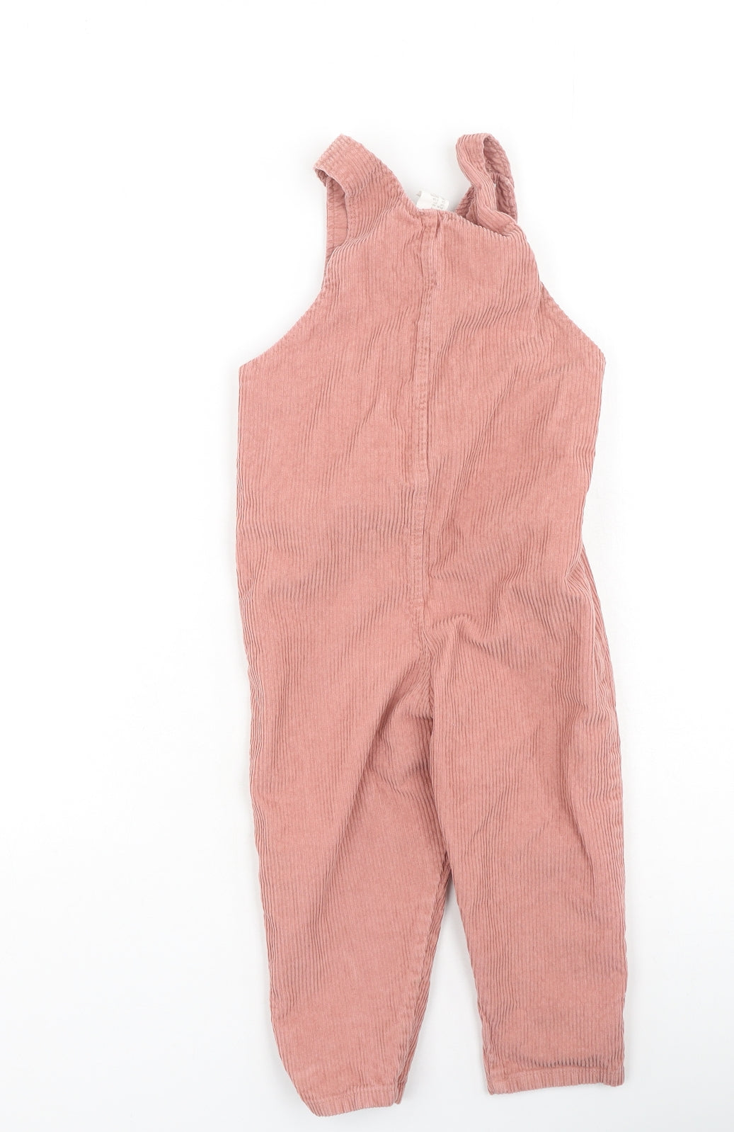 H&M Girls Pink  Cotton Dungaree One-Piece Size 2-3 Years