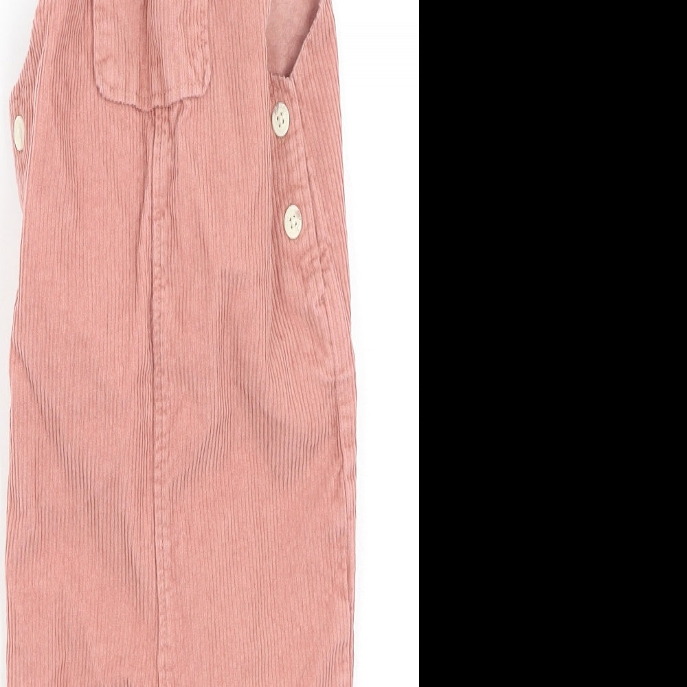 H&M Girls Pink  Cotton Dungaree One-Piece Size 2-3 Years
