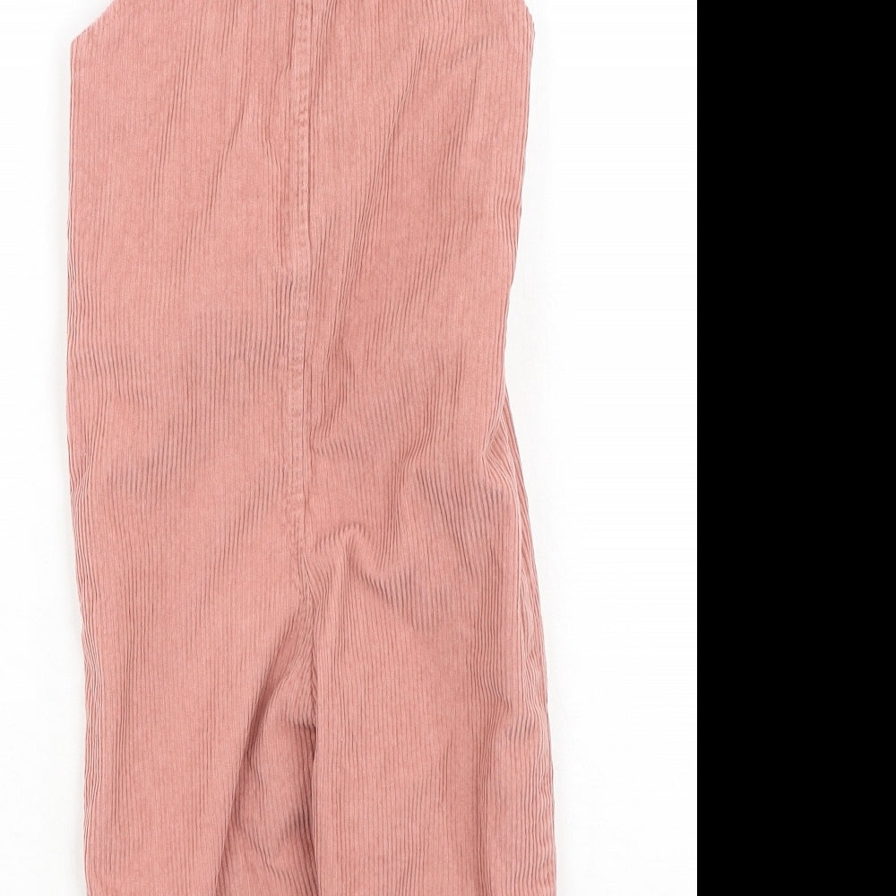 H&M Girls Pink  Cotton Dungaree One-Piece Size 2-3 Years