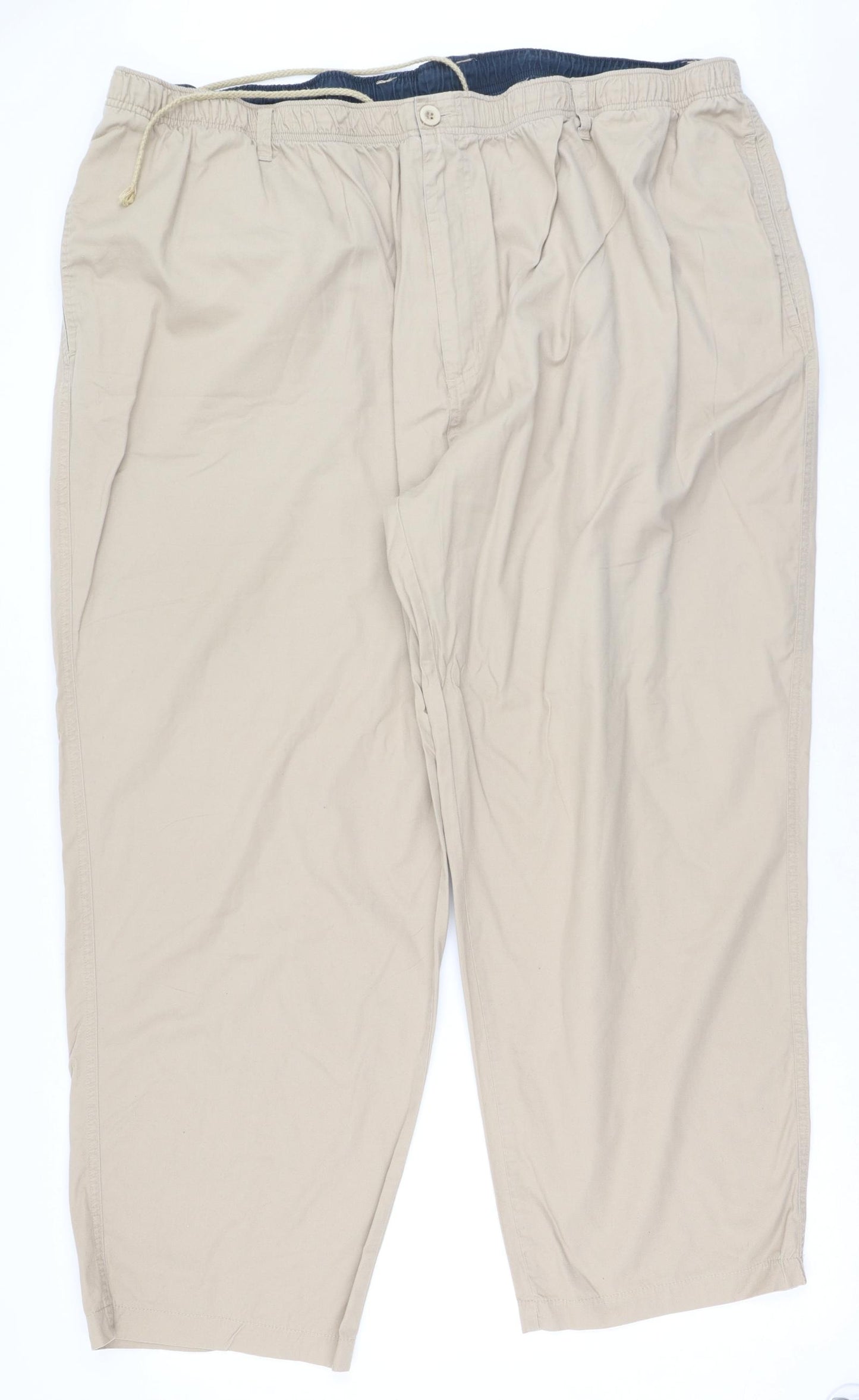 Pegasus Mens Beige  Cotton Chino Trousers Size 4XL L32 in Regular