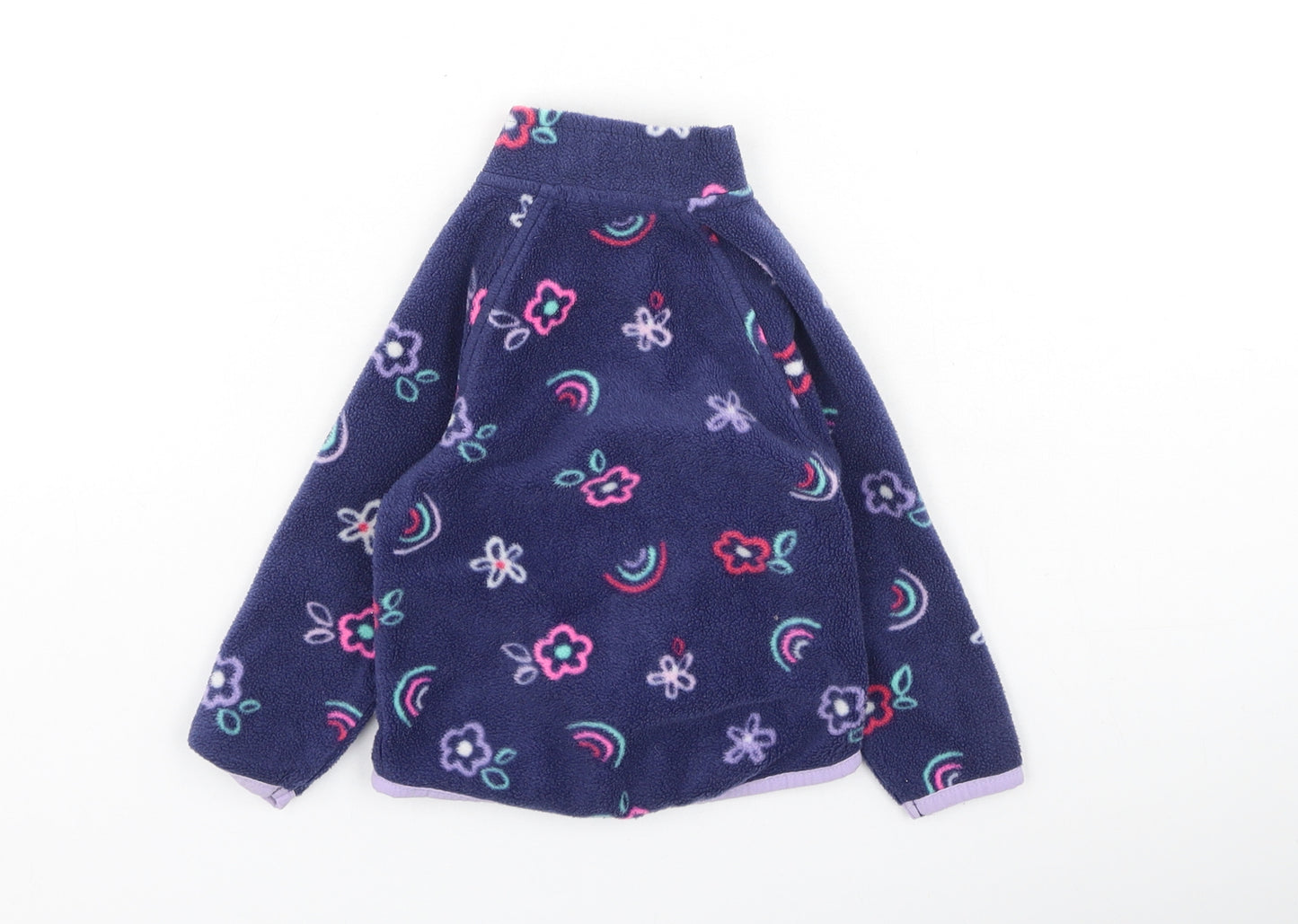 Dunnes Stores Girls Multicoloured Geometric Polyester Full Zip Jumper Size 12-18 Months