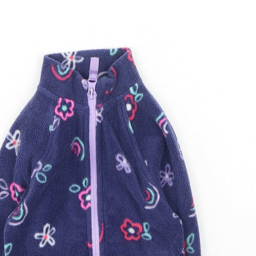 Dunnes Stores Girls Multicoloured Geometric Polyester Full Zip Jumper Size 12-18 Months