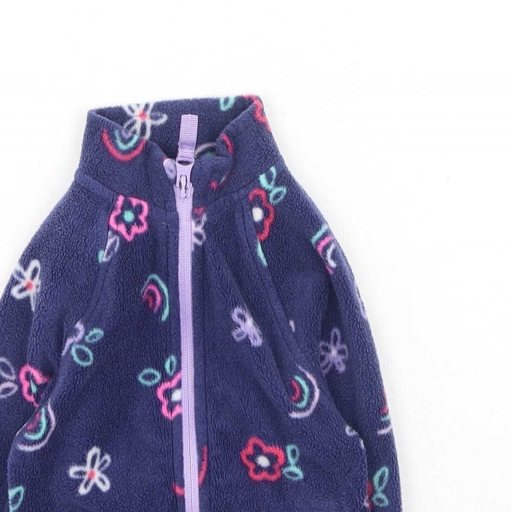 Dunnes Stores Girls Multicoloured Geometric Polyester Full Zip Jumper Size 12-18 Months