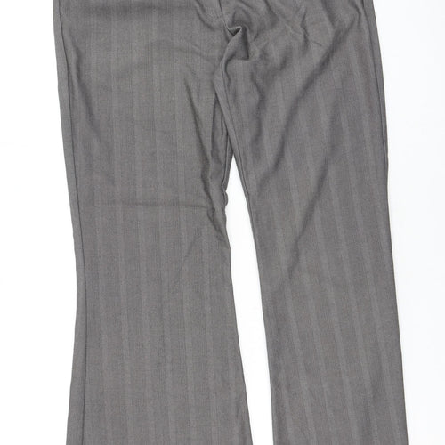 New Look Womens Brown  Polyester Trousers  Size 12 L28 in Regular
