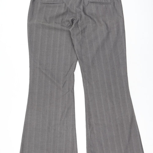New Look Womens Brown  Polyester Trousers  Size 12 L28 in Regular