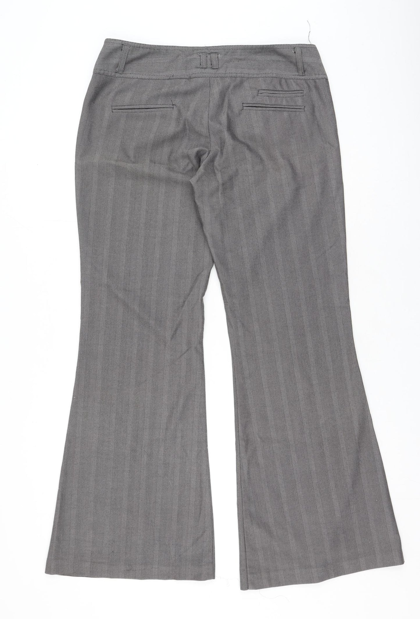 New Look Womens Brown  Polyester Trousers  Size 12 L28 in Regular
