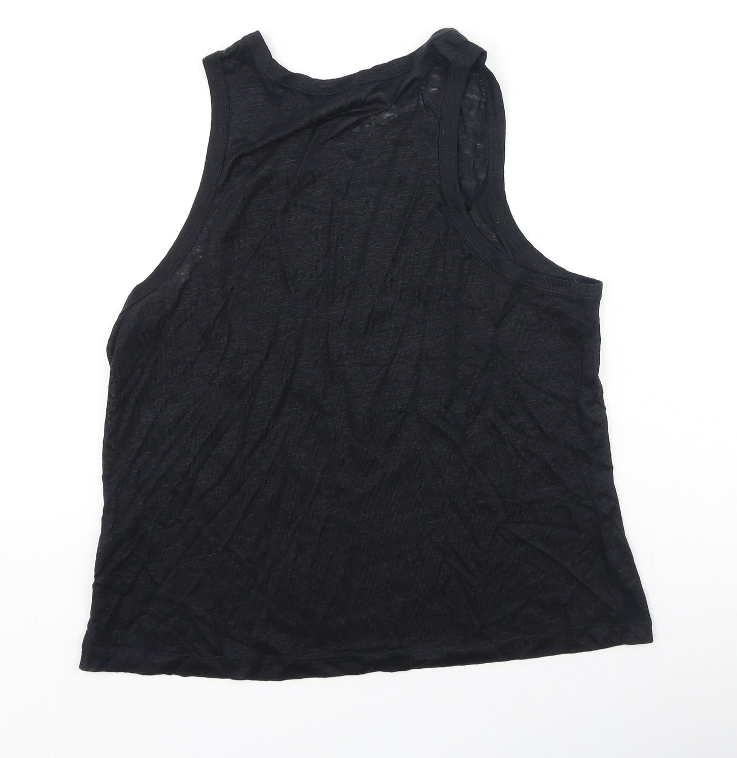 H&M Womens Black  Polyester Camisole Tank Size L Scoop Neck