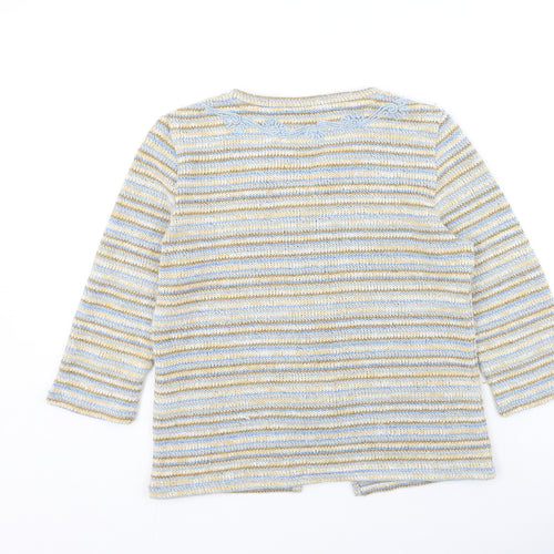 Marks and Spencer Womens Multicoloured Round Neck  Acrylic Cardigan Jumper Size M