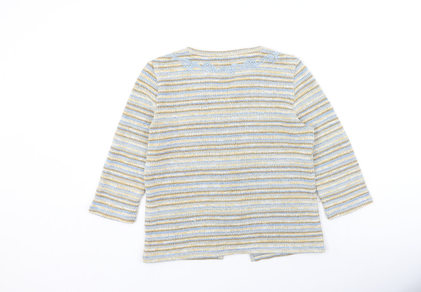 Marks and Spencer Womens Multicoloured Round Neck  Acrylic Cardigan Jumper Size M