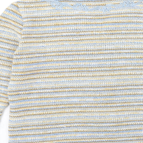 Marks and Spencer Womens Multicoloured Round Neck  Acrylic Cardigan Jumper Size M