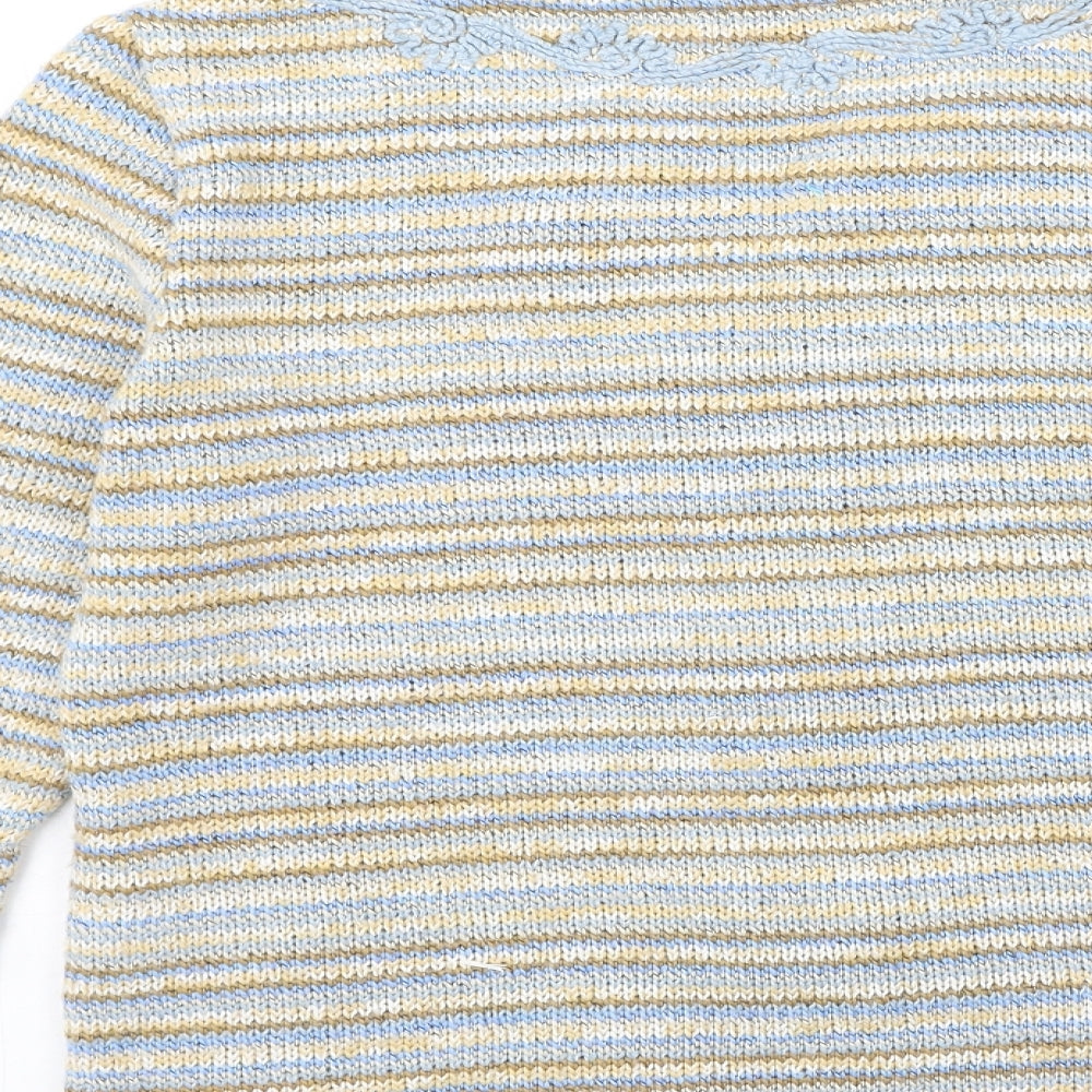 Marks and Spencer Womens Multicoloured Round Neck  Acrylic Cardigan Jumper Size M
