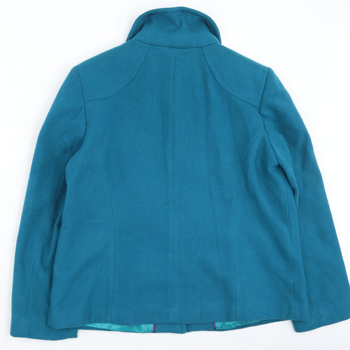 BM Womens Green   Trench Coat Coatigan Size 16