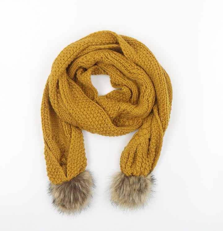 George Girls Yellow Acrylic Scarf Scarves & Wraps One Size - Pom pom