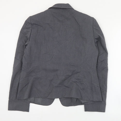 Planet Womens Grey  Polyester Jacket Suit Jacket Size 14