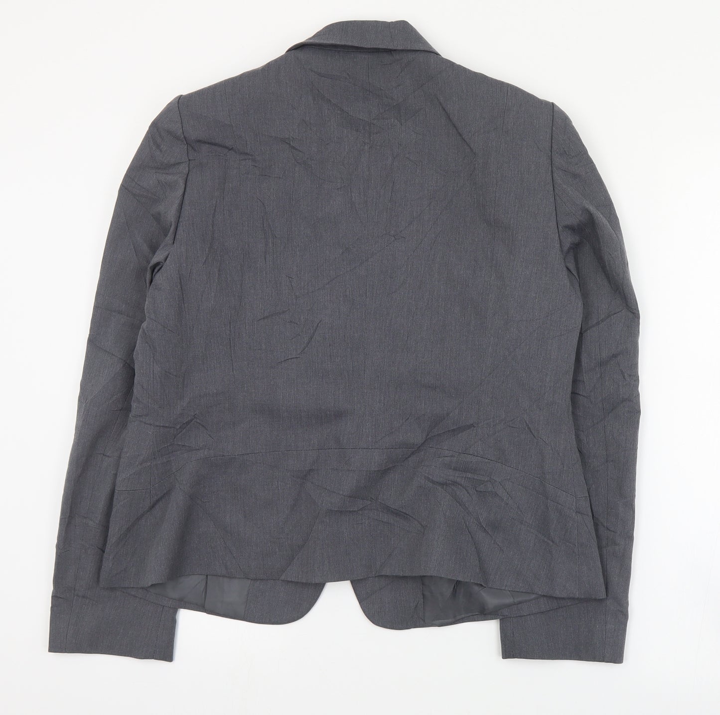 Planet Womens Grey  Polyester Jacket Suit Jacket Size 14