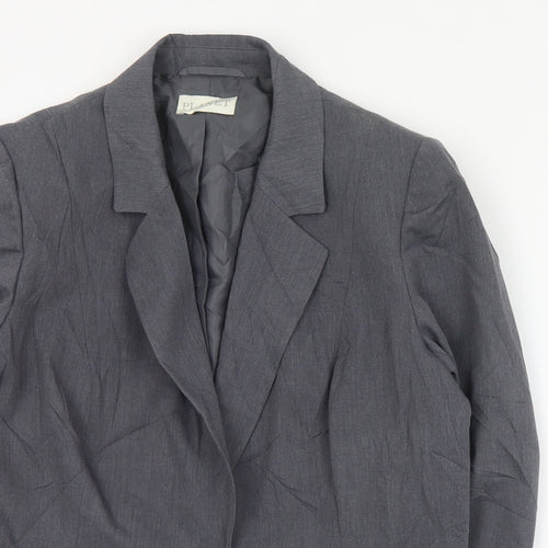 Planet Womens Grey  Polyester Jacket Suit Jacket Size 14