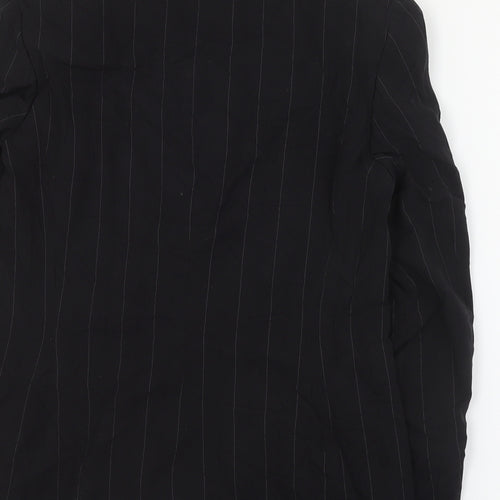 Autonomy Womens Black Striped Polyester Jacket Suit Jacket Size 10