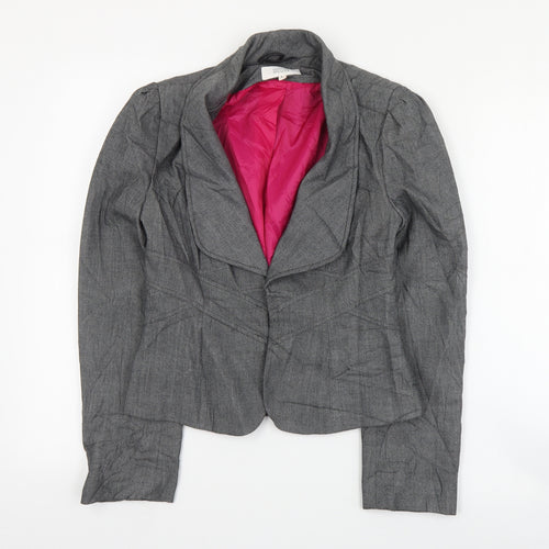 Marks and Spencer Womens Grey   Jacket Blazer Size 8  Hook & Eye