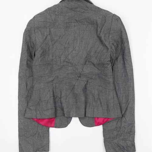 Marks and Spencer Womens Grey   Jacket Blazer Size 8  Hook & Eye
