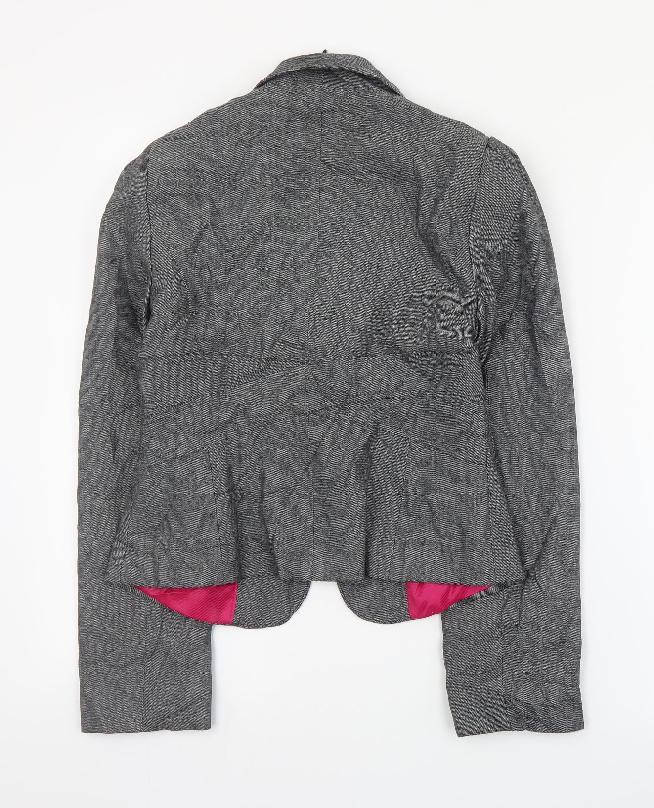 Marks and Spencer Womens Grey   Jacket Blazer Size 8  Hook & Eye