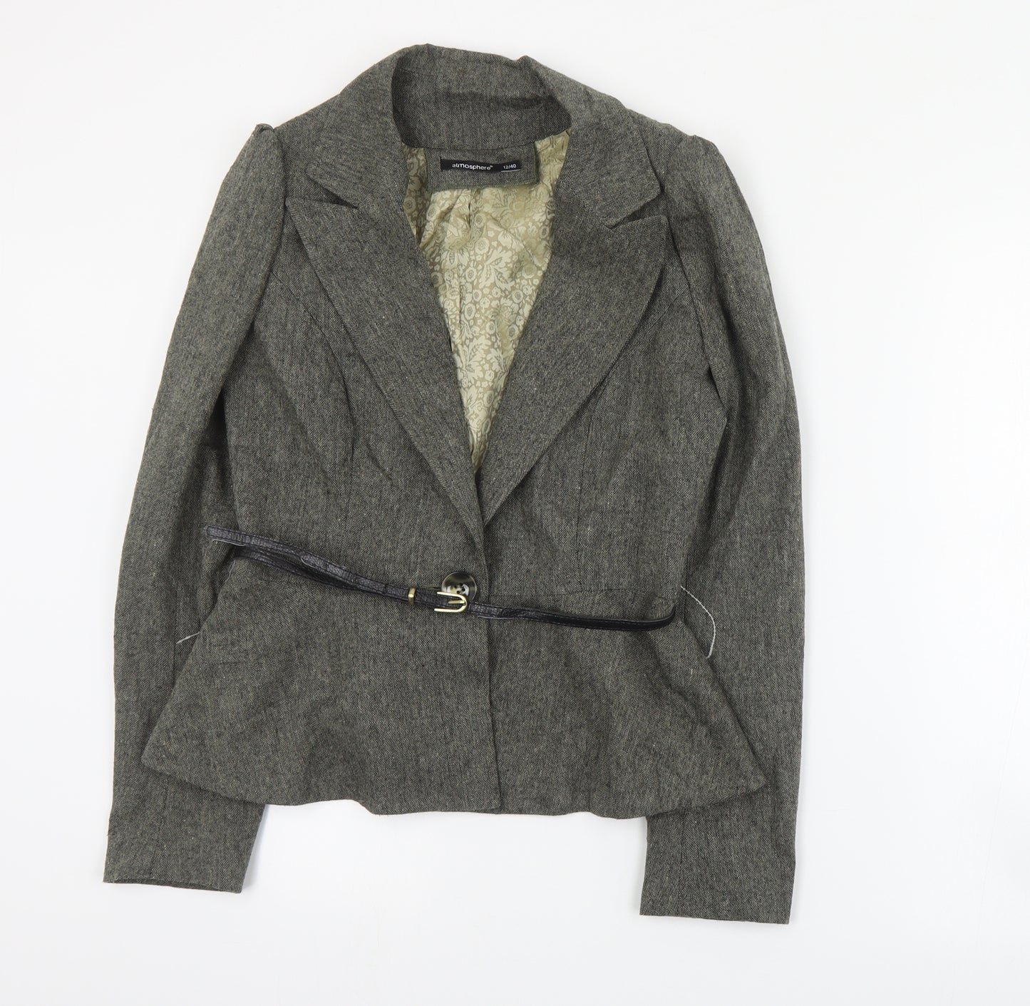 Primark Womens Grey   Jacket Blazer Size 12  Button