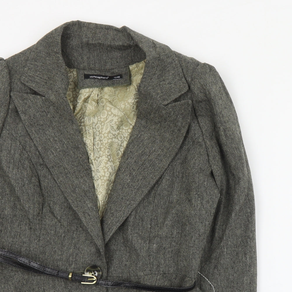Primark Womens Grey   Jacket Blazer Size 12  Button