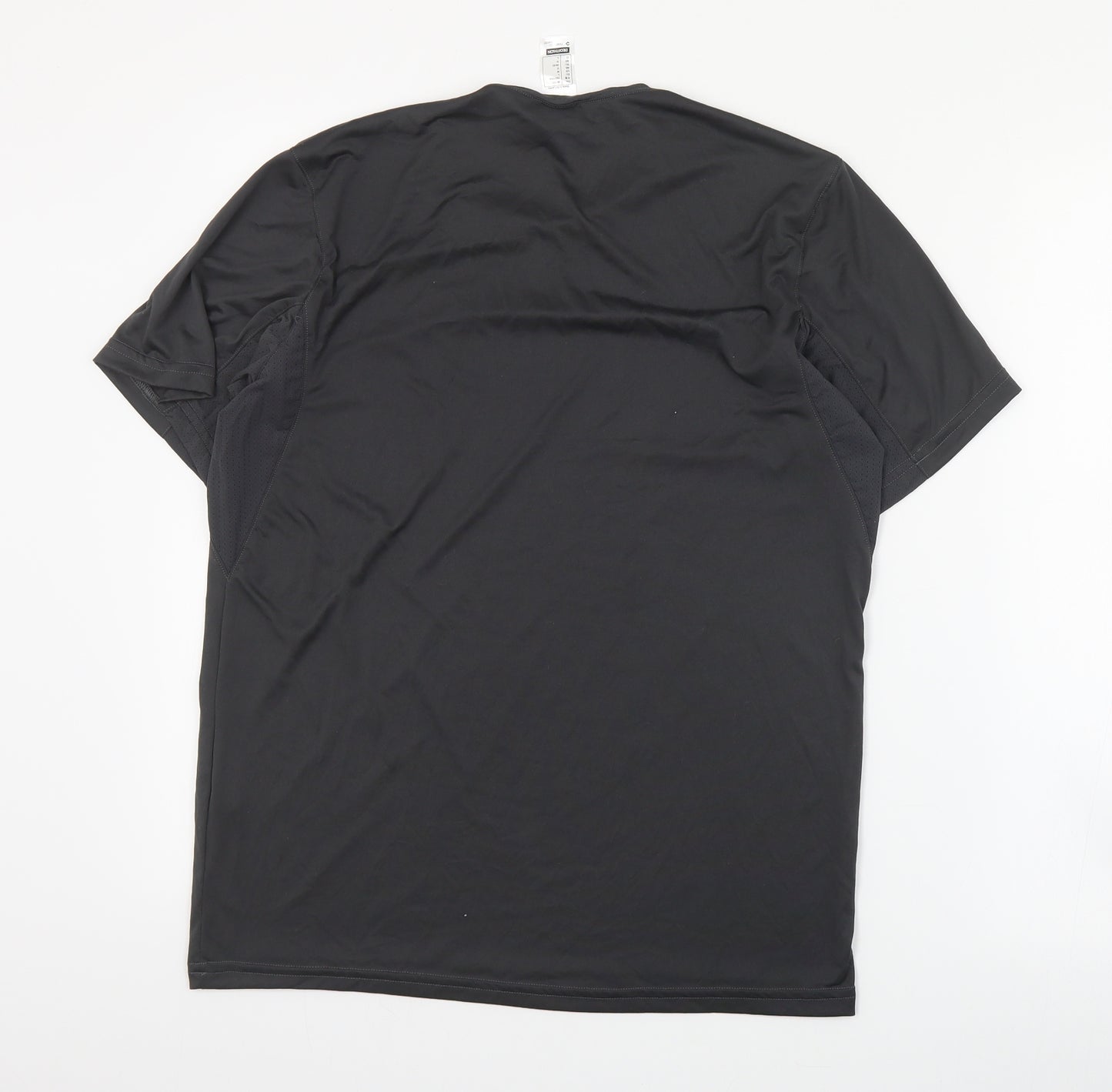 DECATHLON Mens Grey  Polyamide Pullover T-Shirt Size L Round Neck Pullover - Quechua