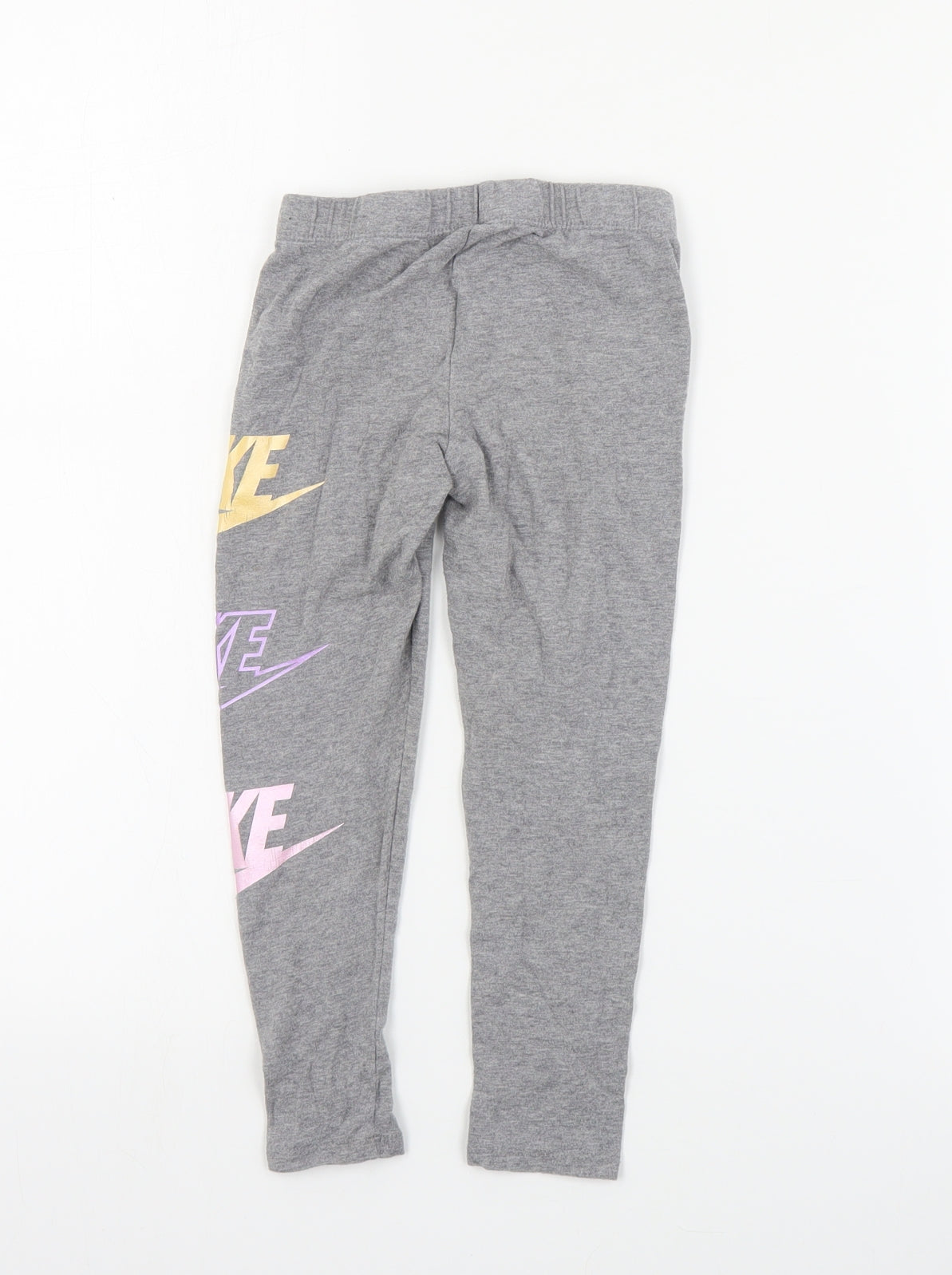 Nike Girls Grey  Cotton Jegging Trousers Size 4-5 Years  Regular Pullover - Leggings