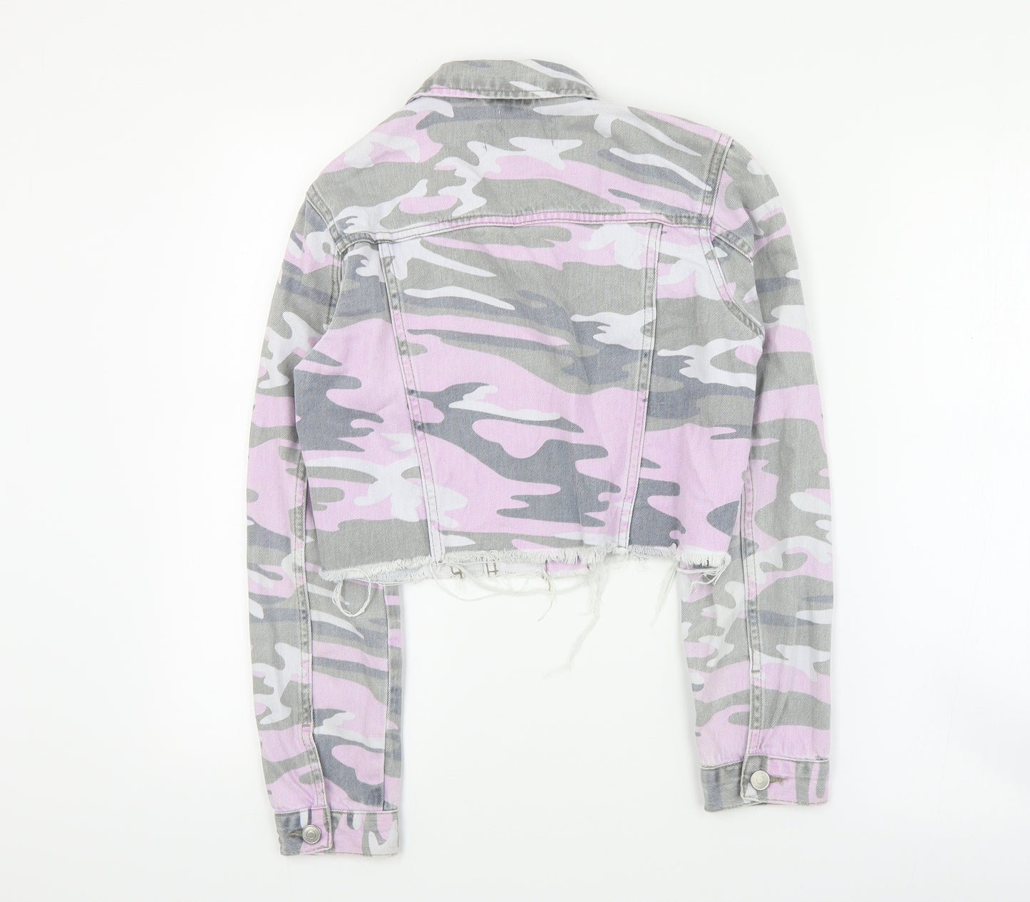 New Look Girls Pink Camouflage  Jacket  Size 12-13 Years  Button