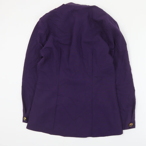 Preworn Womens Purple   Jacket Blazer Size 14  Button
